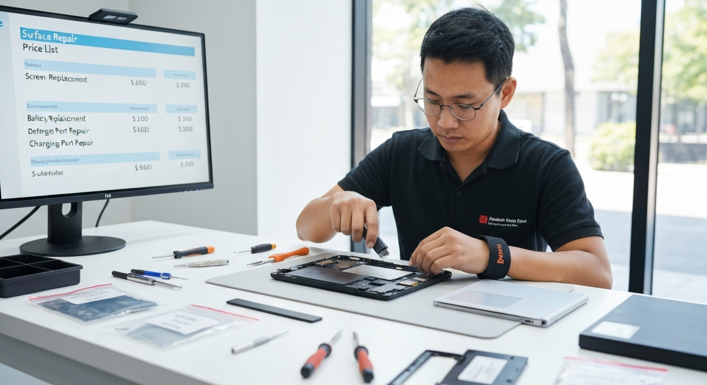 bảng giá sửa chữa surface