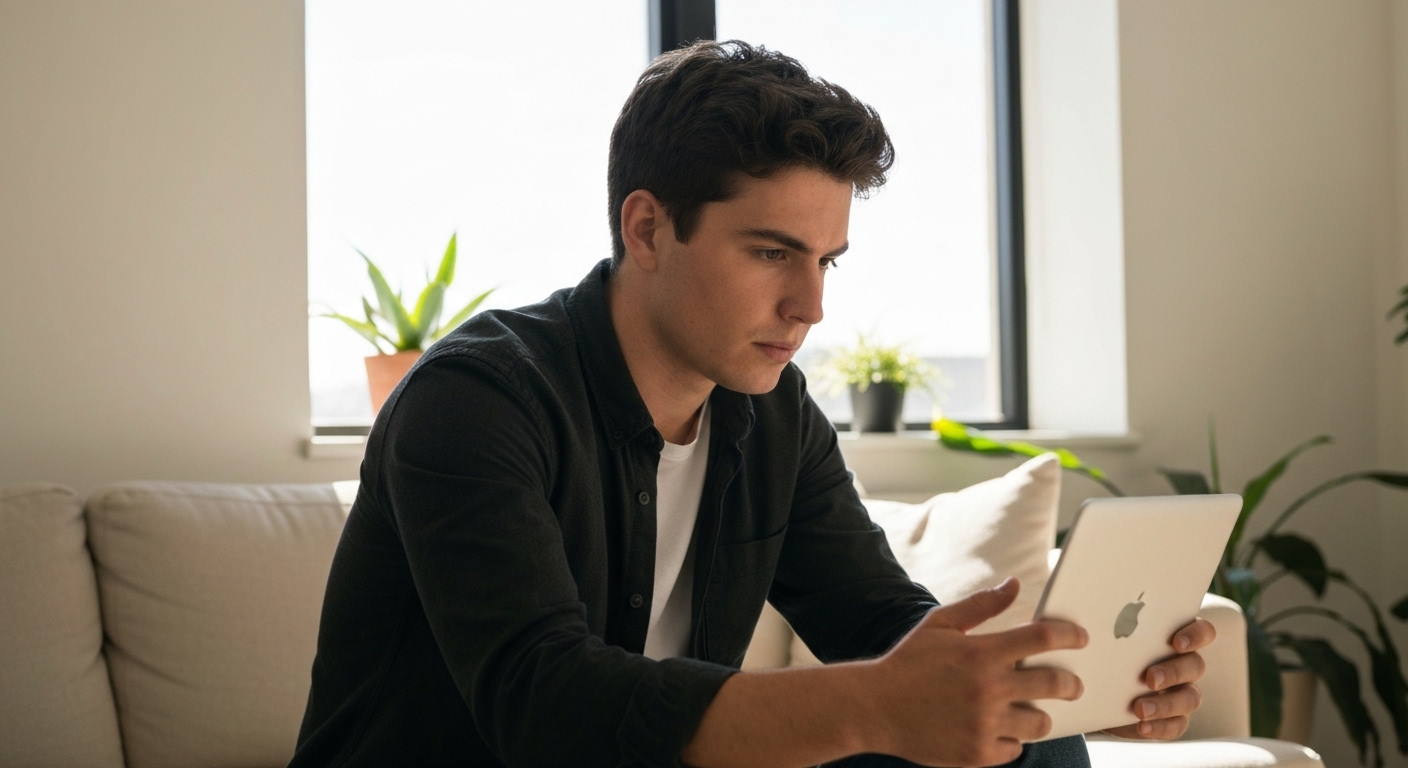 Người dùng đang kiểm tra Surface sau khi sửa chữa