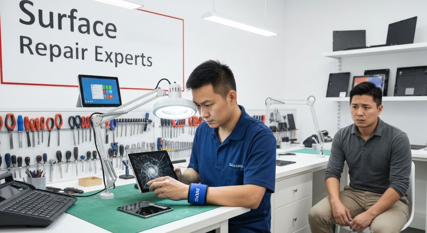 Surface Bị Vỡ Màn Hình : Giải Pháp và Địa Chỉ Uy Tín tại Hà Nội 8 Hình ảnh minh họa một cửa hàng sửa chữa Surface uy tín tại Hà Nội.