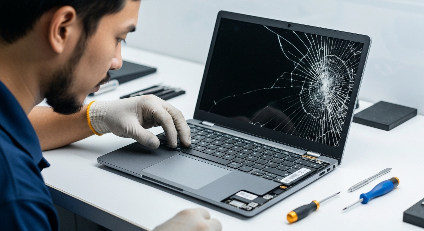 Surface Laptop Bị Vỡ Màn Hình : Giải Pháp và Chi Phí Sửa Chữa 7 Hình ảnh kỹ thuật viên sửa chữa Surface Laptop