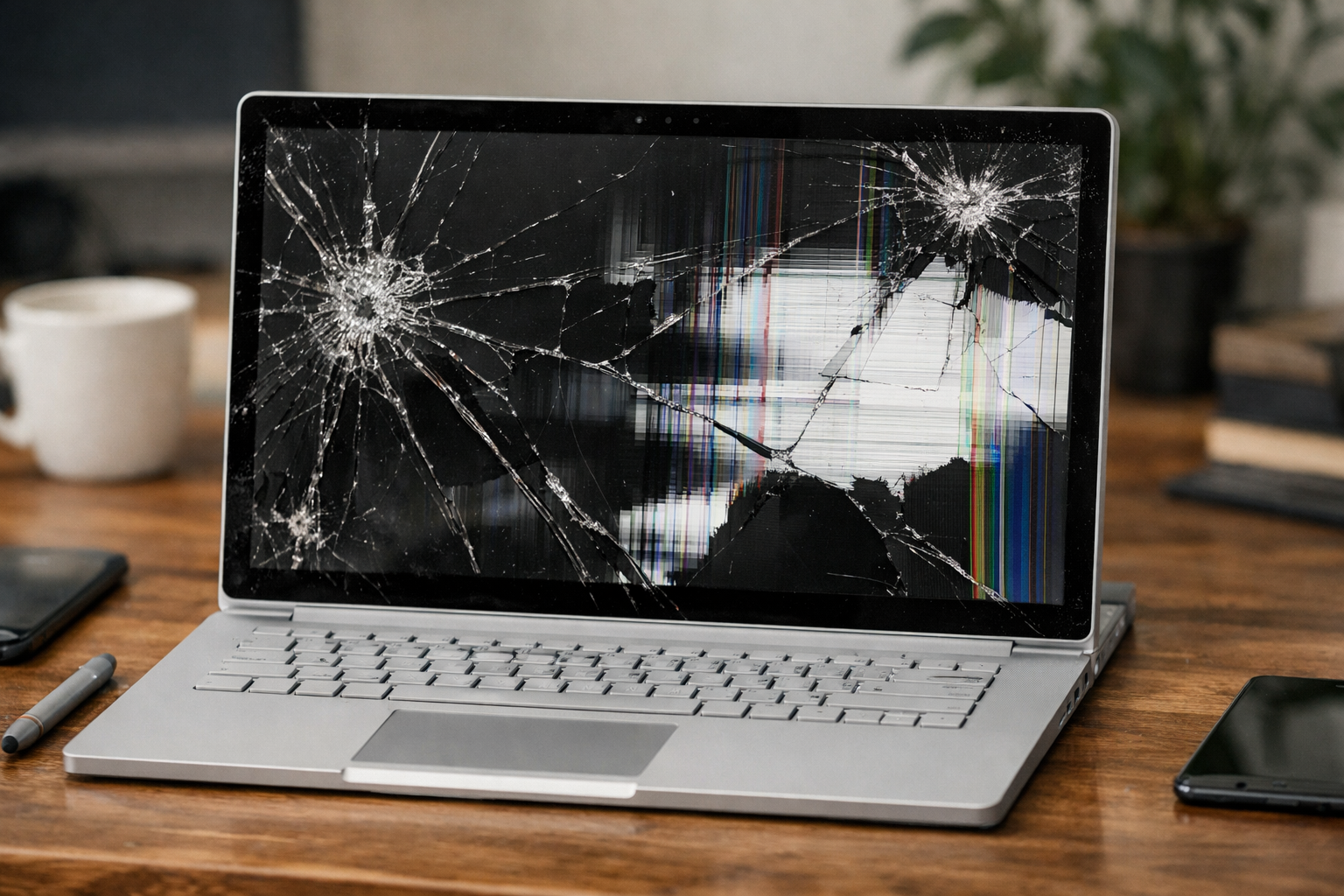 Surface Book Bị Vỡ Màn Hình : Giải Pháp & Chi Phí Sửa Chữa 6 Màn hình Surface Book bị nứt vỡ nghiêm trọng gây ảnh hưởng đến khả năng hiển thị và làm việc.