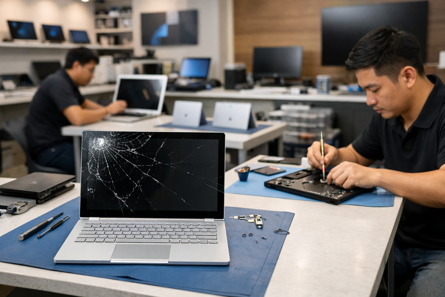 Surface Book Bị Vỡ Màn Hình : Giải Pháp & Chi Phí Sửa Chữa 9 Không gian cửa hàng Surface Plus chuyên nghiệp với các dòng máy Surface chính hãng.