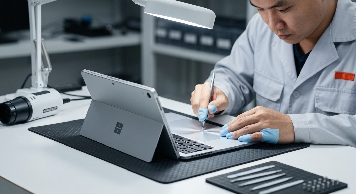 Quy trình sửa chữa Surface bị móp méo chuyên nghiệp