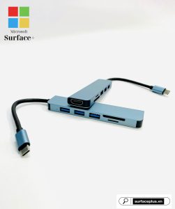 z5064472520917 3948f41d64bd8bd9837cdfce1764e5c3 Cổng chuyển Adapter 6 in 1 (USB-C to HDTV+TF/SD+ USB 3.0)