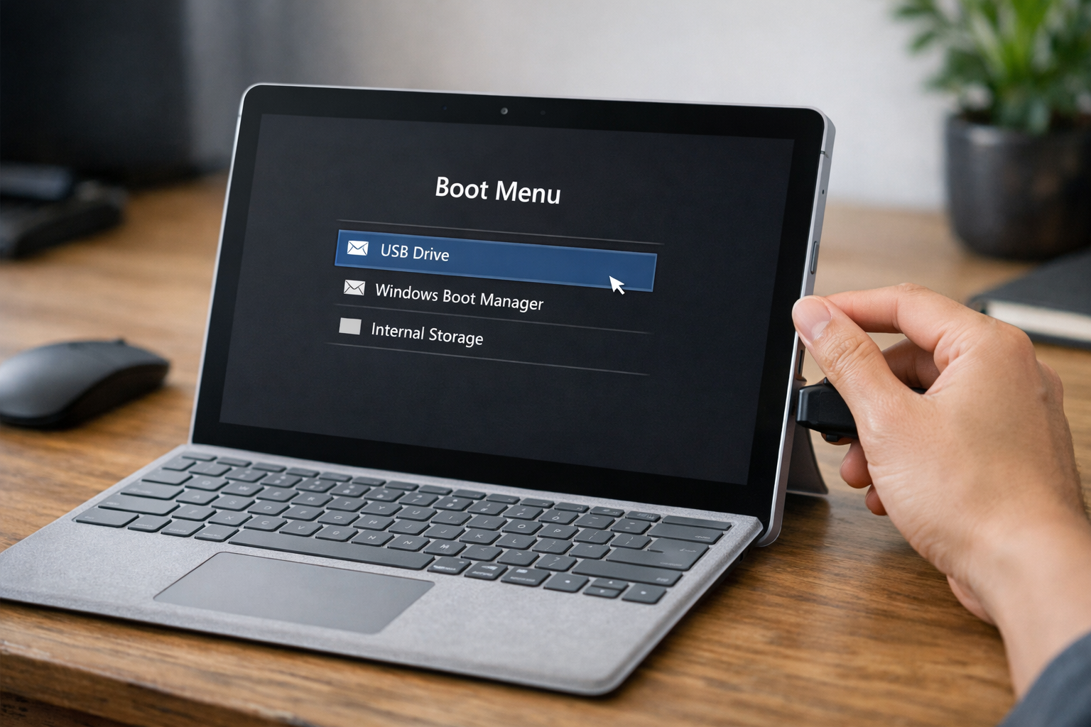 Minh họa quá trình tạo USB Boot chuẩn UEFI cho máy tính Surface
